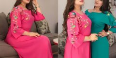 موديلات خياطة فساتين منزلية صيفية طويلة