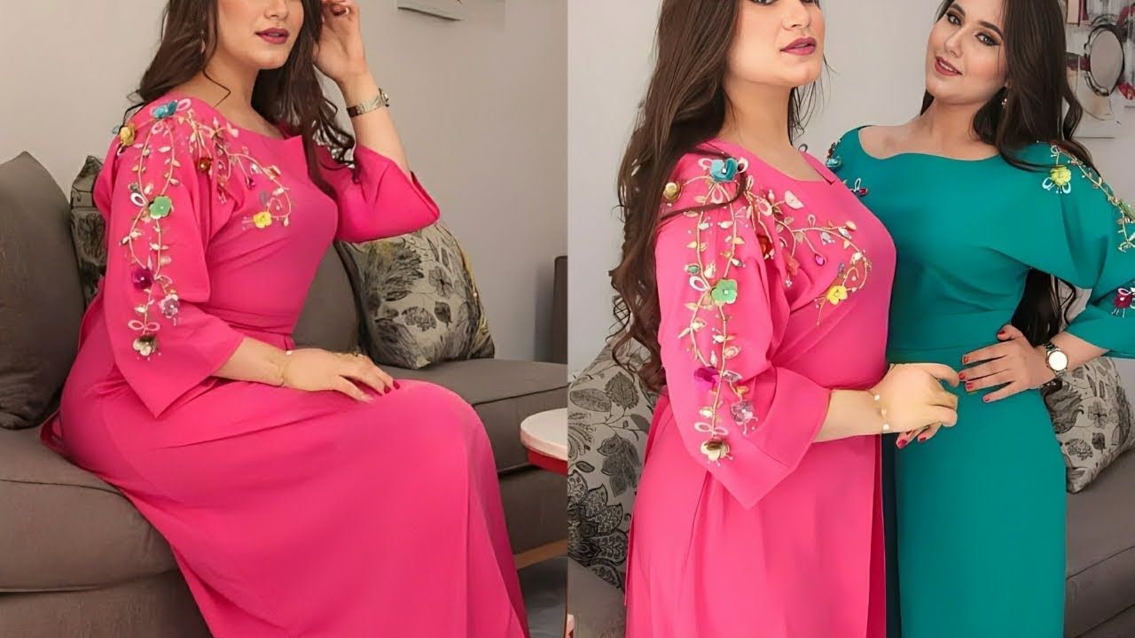 موديلات خياطة فساتين منزلية صيفية طويلة
