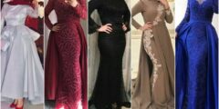 موديلات فساتين شيفون كم طويل للمحجبات