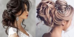موديلات شعر ويفي قصير مرفوع للعرايس
