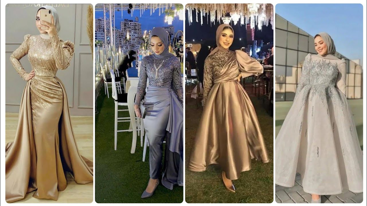 فساتين سواريه بسيطه وشيك للمحجبات 2024