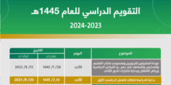 الخطة الدراسية التقويم الدراسي 1445 بعد التعديل