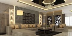 اشكال ديكورات حوائط ريسبشن مودرن كلاسيكية