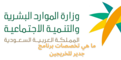 ما هي تخصصات برنامج جدير للخريجين
